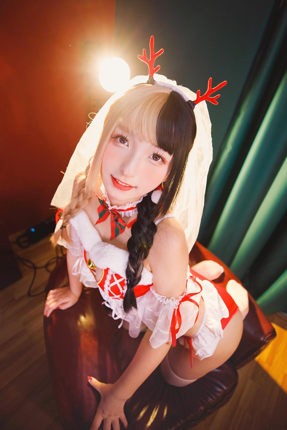 Cosplay 神楽坂真冬 绝对企画-圣诞小鹿《鹿の恩返し》 Set.01(47)