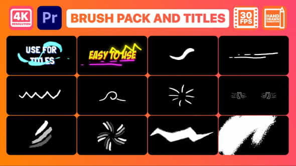 Brush Elements And Titles | - VideoHive 31123295