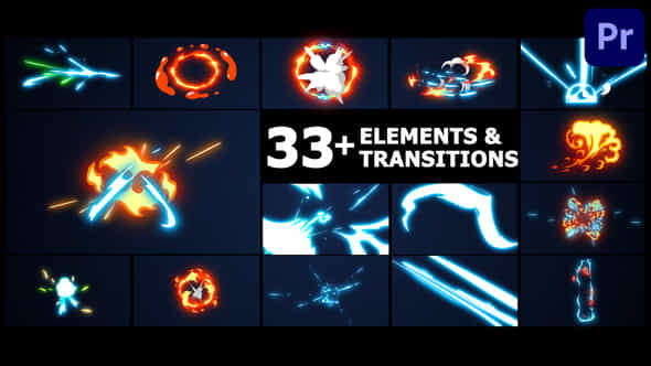 Elements And Transitions - VideoHive 37915625