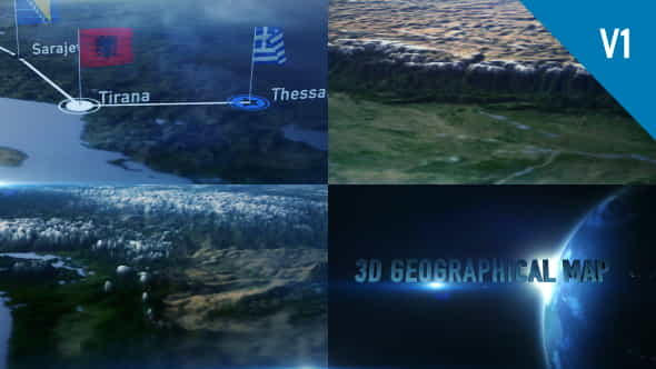 3D Geographical Map - VideoHive 19114981