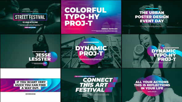 Dynamic Colorful Typography - VideoHive 34603565