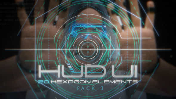 Hud Ui Hexagon Elements Pack 3 - VideoHive 57003760