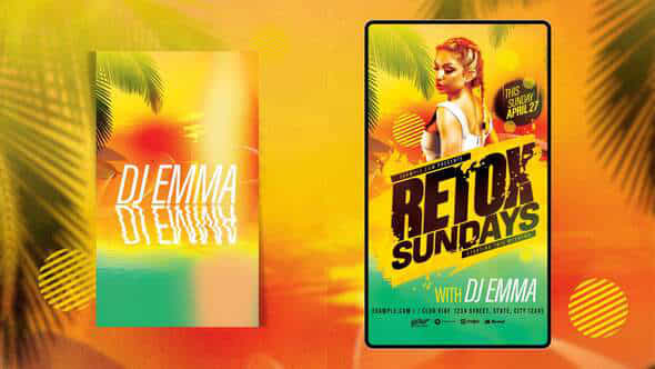 Animated Tropical Club Flyer Template - VideoHive 59318841