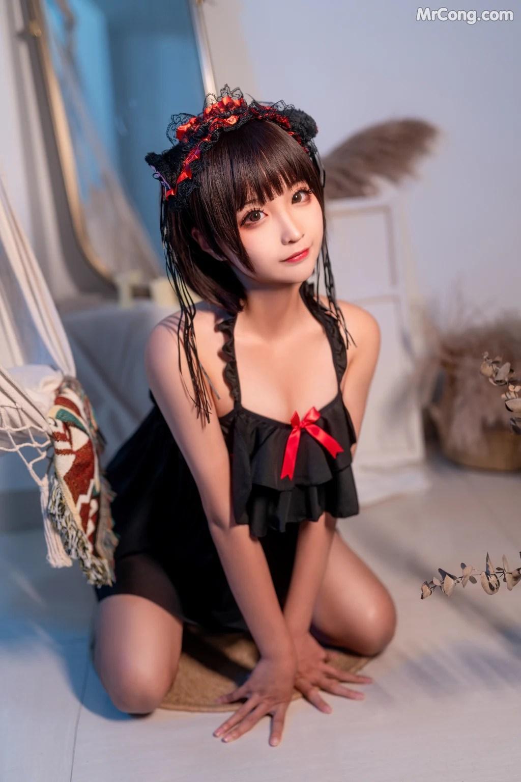 Coser@蠢沫沫 (chunmomo) Vol.053: 黑睡裙 (40 photos)(39)