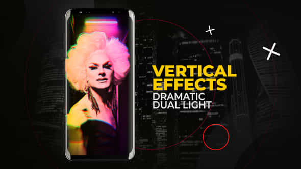 Vertical Dramatic Dual Light Effects After Effects - VideoHive 54640170