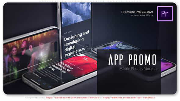 Application Promo Mobile Phones Mockup - VideoHive 51343747