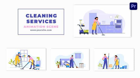 Housekeeping Services Flat - VideoHive 47354728