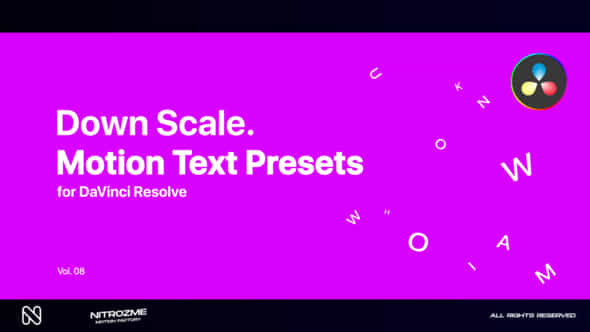 Down Scale Motion - VideoHive 47042807