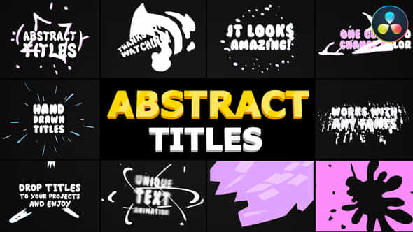 Abstract Cartoon Titles - VideoHive 36413295