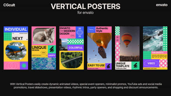 Vertical Posters Memphis - VideoHive 58376032