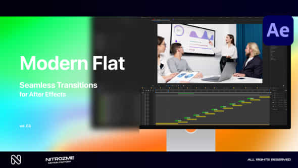 Modern Flat Transitions Vol 03 - VideoHive 49967282