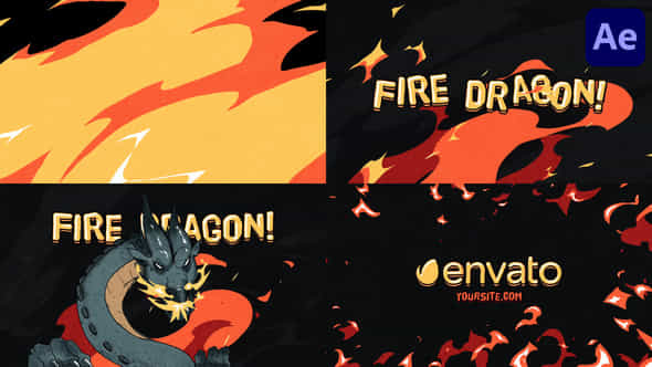 Fire Dragon Logo For After Effects - VideoHive 50253264