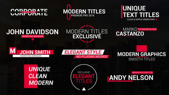 Clean Title Animations - VideoHive 51376311