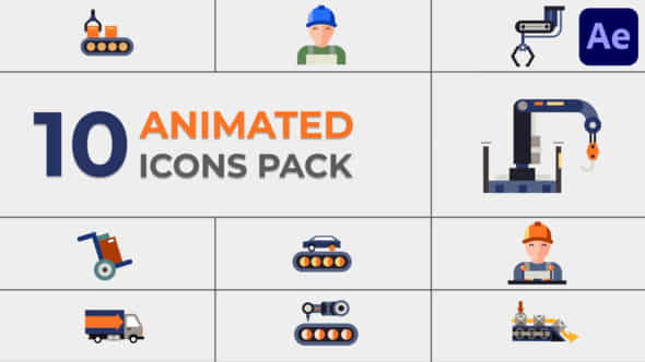 Industrial Icons Pack - VideoHive 47169008