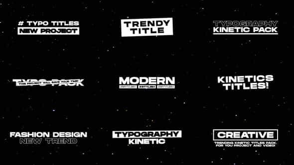 Kinetic Titles 1.0 - VideoHive 43422273