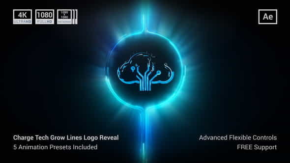 Charge Tech Grow Lines Logo - VideoHive 37693815