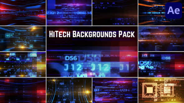 Hitech Backgrounds Pack For After Effects - VideoHive 53099212