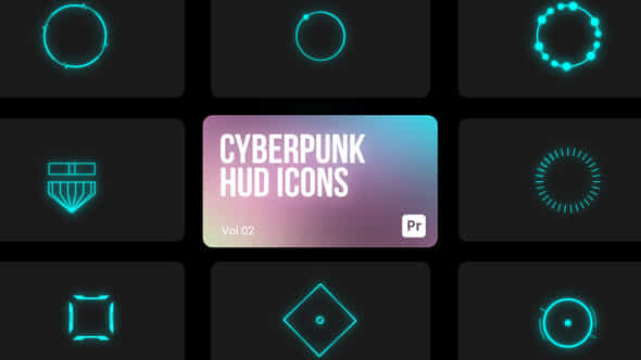 Cyberpunk Icons 02 - VideoHive 44780181