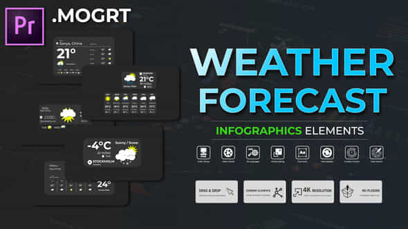 Infographic Weather Forecast Mogrt - VideoHive 51480644