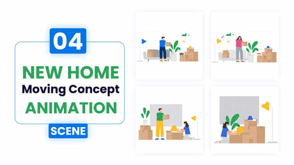 New Home Shafting Concept Illustration Animation - VideoHive 53036061