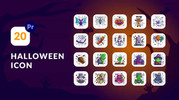 Halloween Animation Icons - VideoHive 34127068