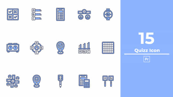 Quizz Icon Premiere Pro - VideoHive 50360520