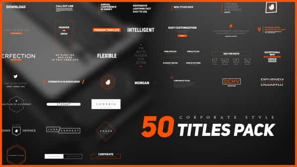 50 Stylish Corporate Titles Pack - VideoHive 18015567