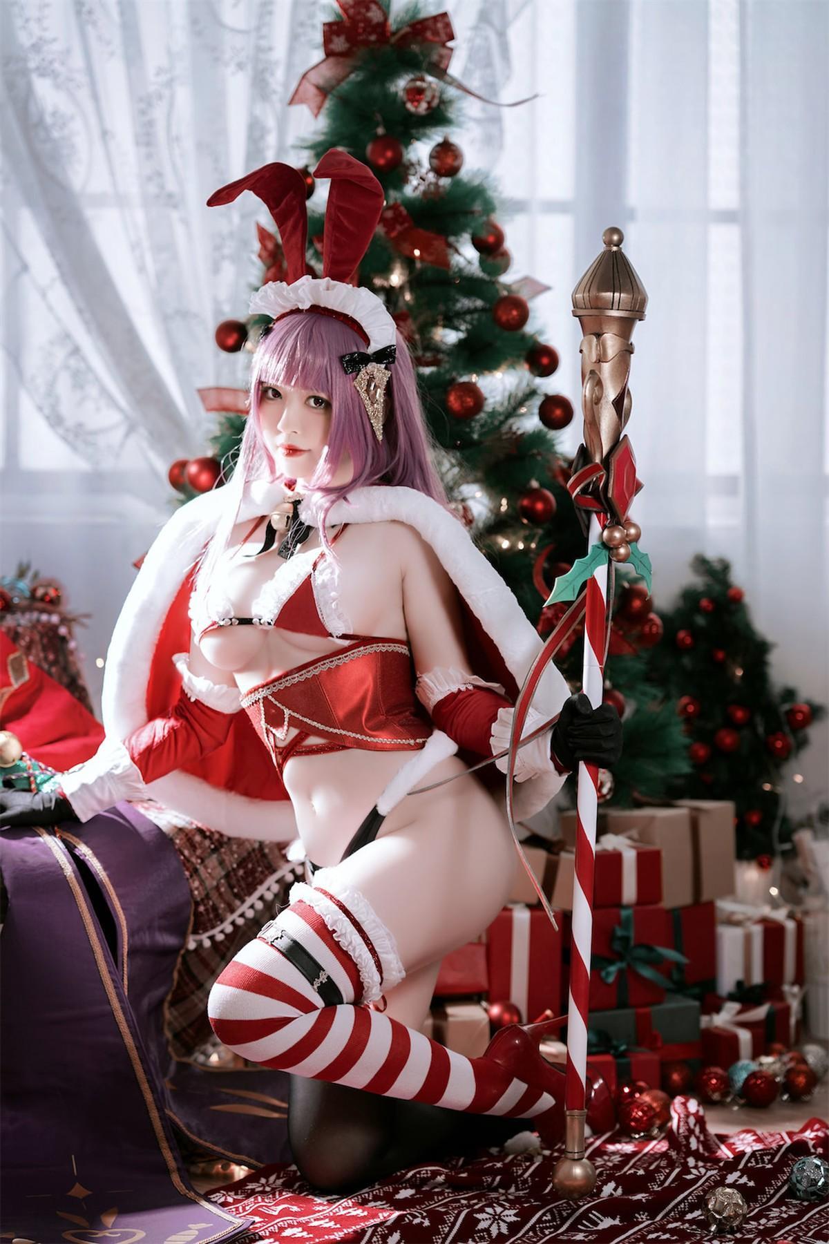 Cosplay 半半子 Christmas Bunny Aike(8)