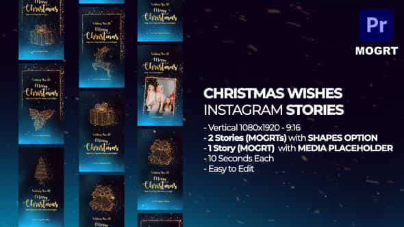 Christmas Wishes Instagram Stories Mogrts - VideoHive 49749868