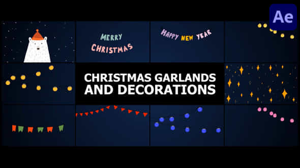 Christmas Garlands And Decorations After Effects - VideoHive 48798555