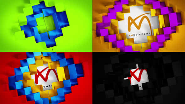 Unfold Cubes Logo Reveal - VideoHive 50806882