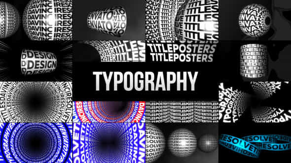 Typographic Kinetic Posters - VideoHive 32573724