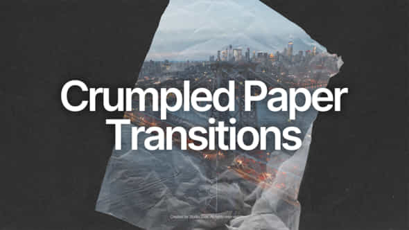 Crumpled Paper Transitions - VideoHive 58259249