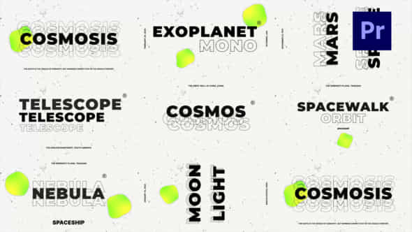 Cosmos White Titles - VideoHive 47559469