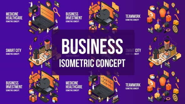 Business Investment- Isometric Concept - VideoHive 25076833