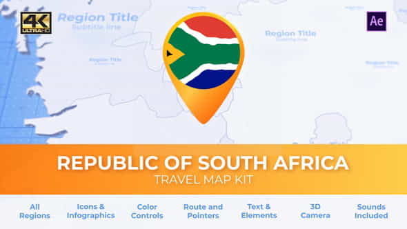 South Africa Map - Republic - VideoHive 29898312