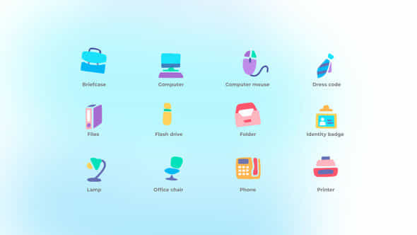 Office Icons Set - VideoHive 48918605