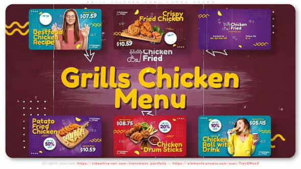 Grill Chicken Menu Combo Promo - VideoHive 38075725