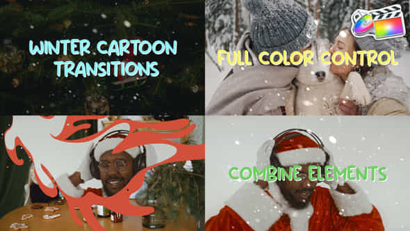 Winter Cartoon Transitions - VideoHive 42298764