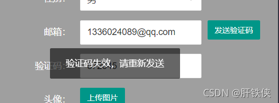 验证码失效