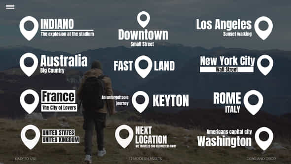 Modern Location Titles - VideoHive 49676898