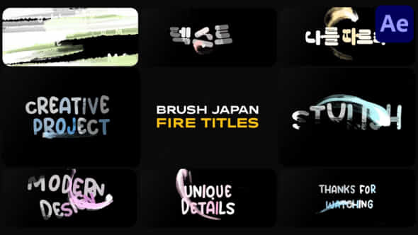 Brush Japan Fire - VideoHive 48190610