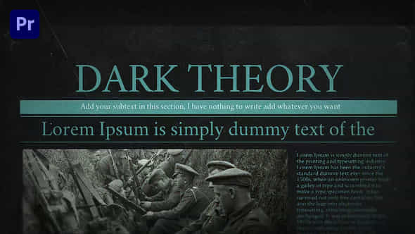 Dark Theory - VideoHive 33040343