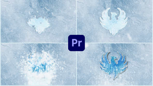 Snow Frost Winter Ice Breaking Logo - VideoHive 48664640