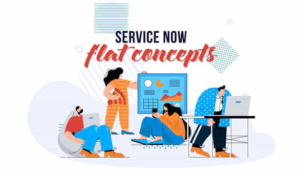 Service Now - Flat Concept - VideoHive 28784881
