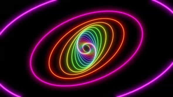Ellipse Spiral Colorful Tunnel - VideoHive 29828965