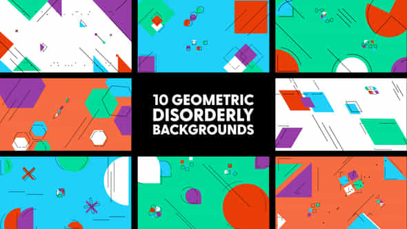 Geometric Disorderly Backgrounds - VideoHive 50474355