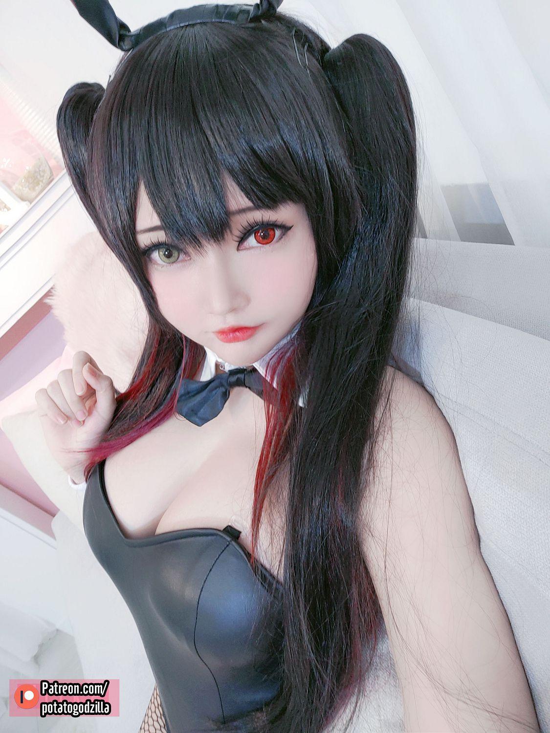 [福利女神cosplay] Potato Godzilla - Kurumi Tokisaki Bunny Girl(30)