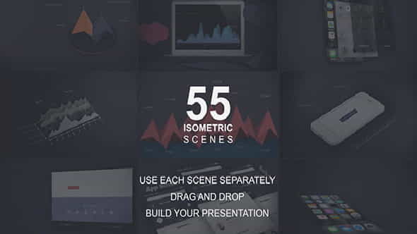 55 Isometric Scenes Pack l - VideoHive 9594285