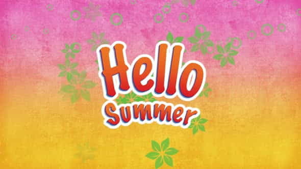 Text Hello Summer with fly flowers | Events - VideoHive 32275897